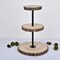 19" Brown 3 Tier Round Natural Wood DESSERT STAND Party Decorations Supplies